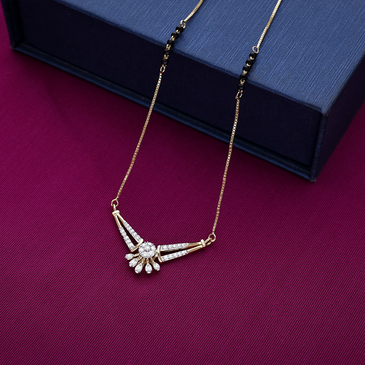 Radiant Sunburst Diamond Mangalsutra - DMS0724SU2E6I
