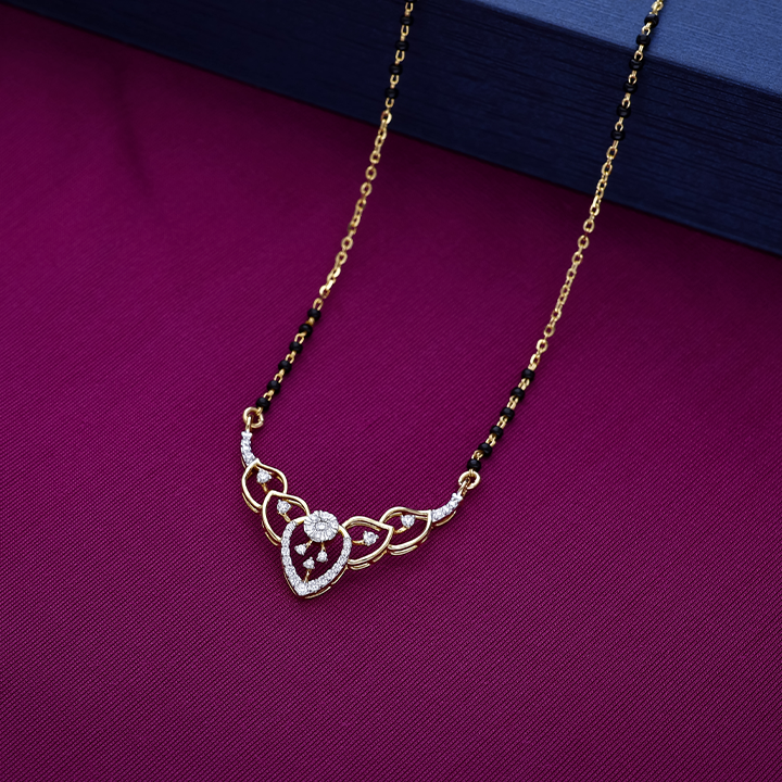 Royal Petal Diamond Mangalsutra - DMS0768S419