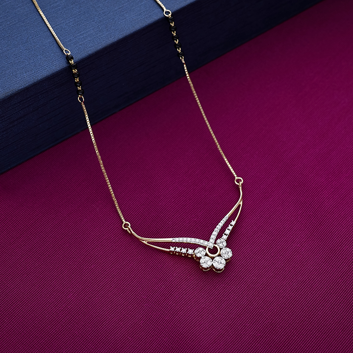 Sparkling Blossom Diamond Mangalsutra - DMS0722SU2E6I